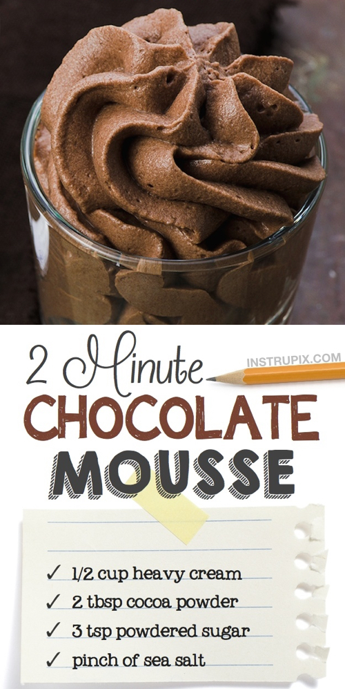 Easy 2 Minute Chocolate Mousse Recipe