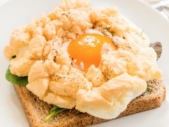 easy cloud eggs recipe on toast