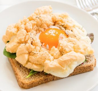 easy cloud eggs recipe on toast