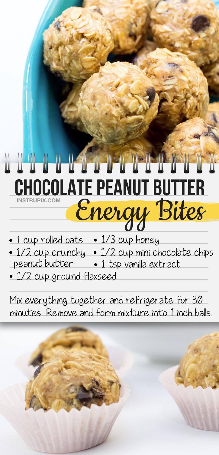 Quick, easy and healthy snack ideas for kids! These peanut butter energy bites are perfect for on the go and kids who play sports. Also great for school classroom snacks and lunches! Your toddlers, kids, teenagers and picky eaters will love this simple and cheap on the go snack idea. #snackideas #energybites #energyballs #healthysnacksforkids