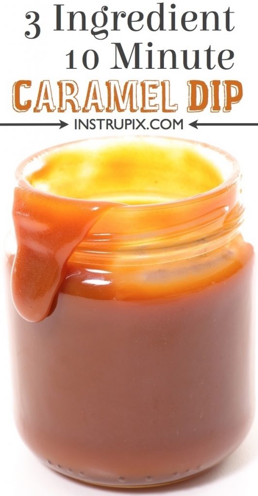The BEST Easy Caramel Dip And Sauce (just 3 ingredients!)