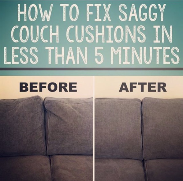 TIP: How To Easily Fix Saggy Couch Cushions - Instrupix