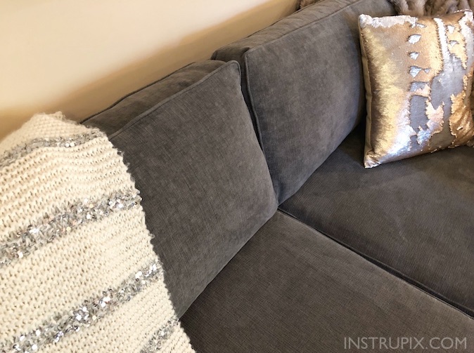 Fix frumpy sofa cushions with this 3-step trick