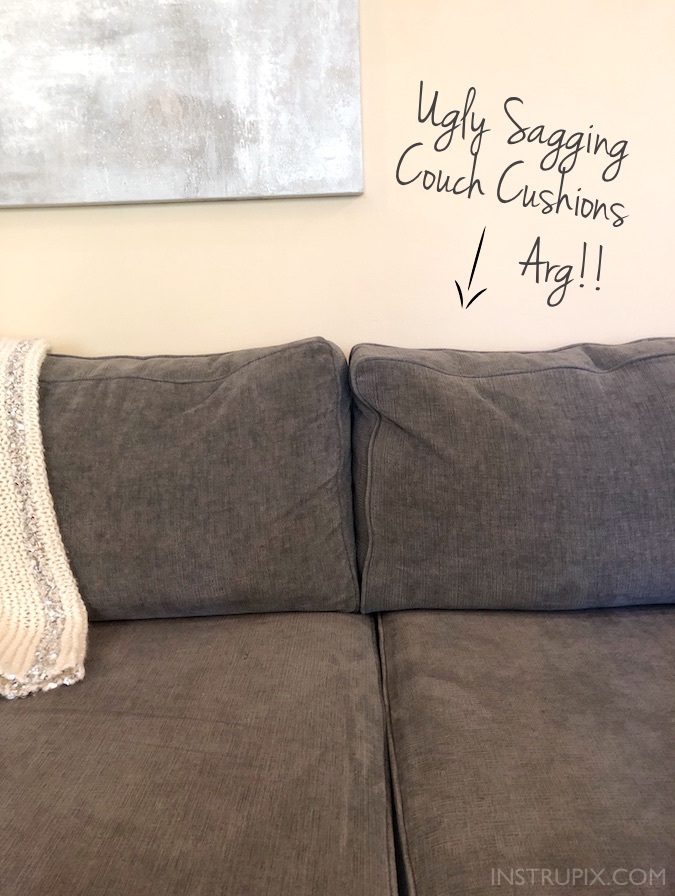 Tip How To Fix Saggy Couch Cushions A, How To Repair A Sagging Sofa Cushion