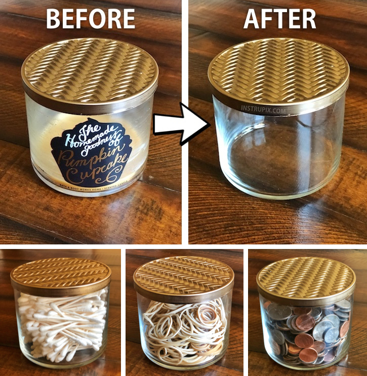 Repurpose Your Candle Jars With This Easy Trick (DIY Storage Jars)