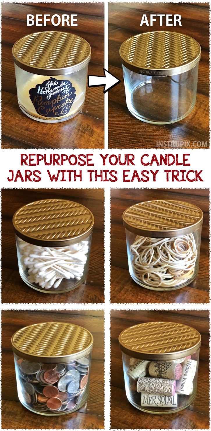 How to Remove Wax and Upcycle Candle Jars