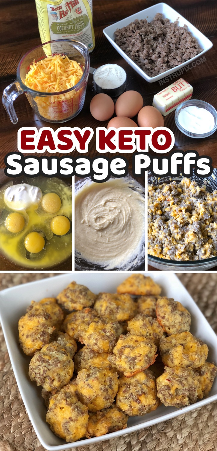 These are seriously my favorite keto recipe! These sausage balls taste like pure comfort food but without the guilt. They are so easy to make with just a few basic ingredients including ground sausage, coconut flour, and shredded cheese. They make for the best low carb snack, breakfast, or even meal. They are super filling! Perfect for on the go when you're rushing to work or doing chores. I eat them for lunch all the time because I'm always in a hurry. Perfect for bringing to work with you!