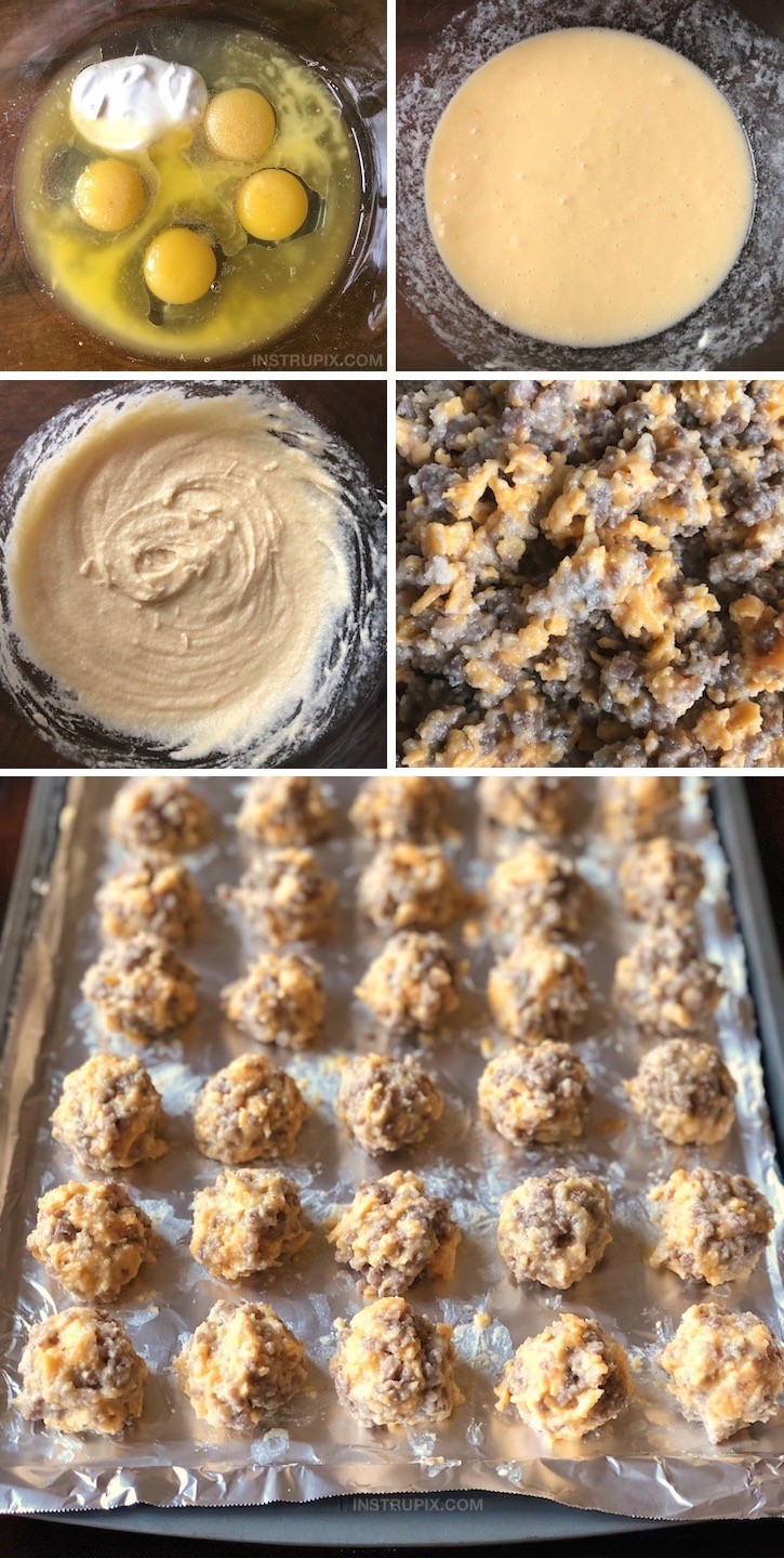 Cheesy Sausage Puffs Recipe | An easy low carb and keto recipe idea for on the go! They're perfect for breakfast and snacks through out the day. Easy Ketogenic Diet, Atkins and Diabetic Recipe for weight loss... low carb but full of flavor!! Instrupix.com