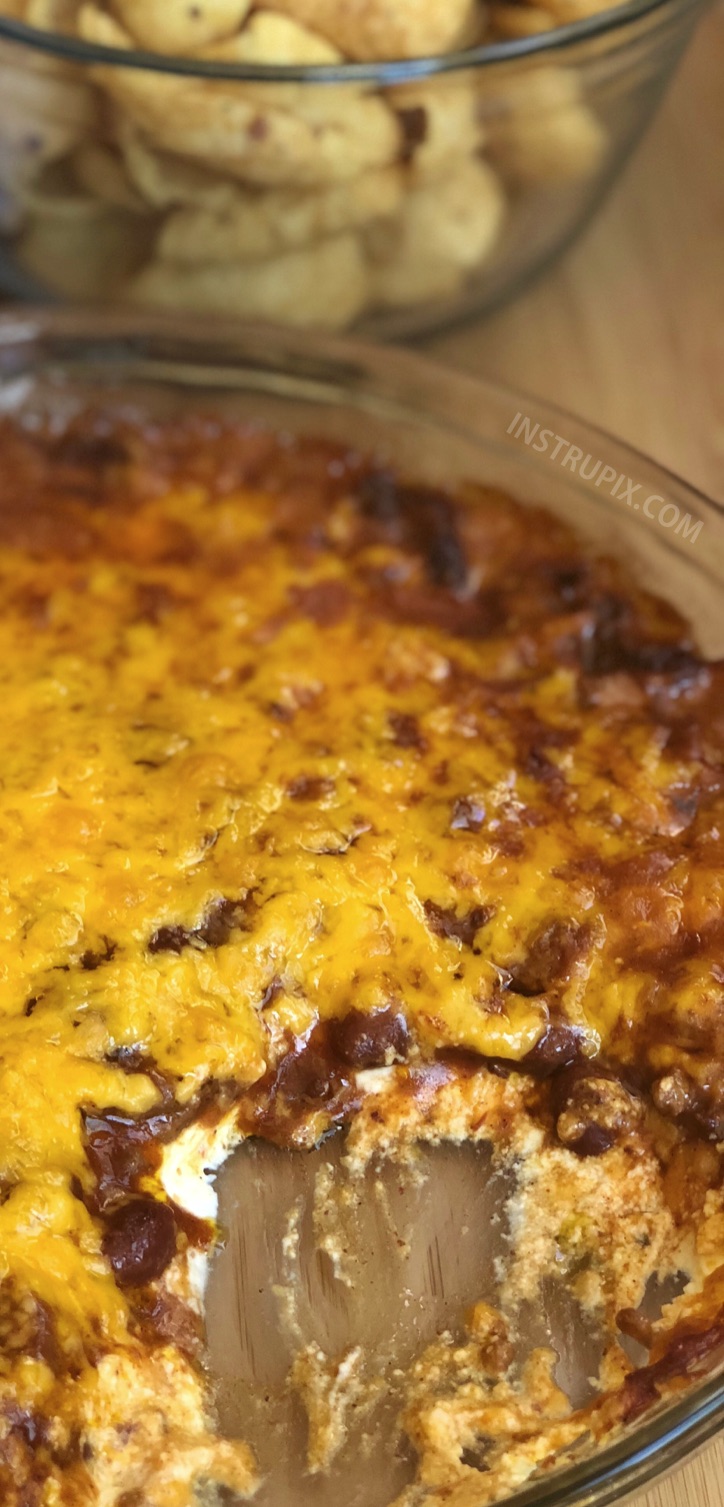 Easy 3 Ingredient Chili Cheese Dip Instrupix