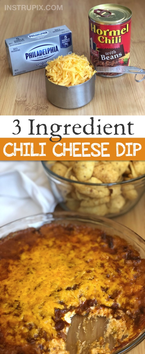 Easy 3 Ingredient Chili Cheese Dip Instrupix