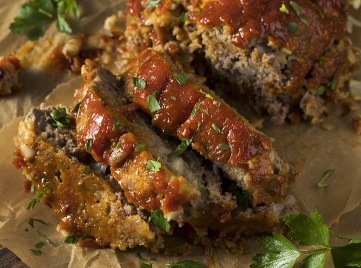 Easy Classic Meatloaf Made With Boxed Stuffing! A simple and cheap dinner family dinner recipe made with ground beef.