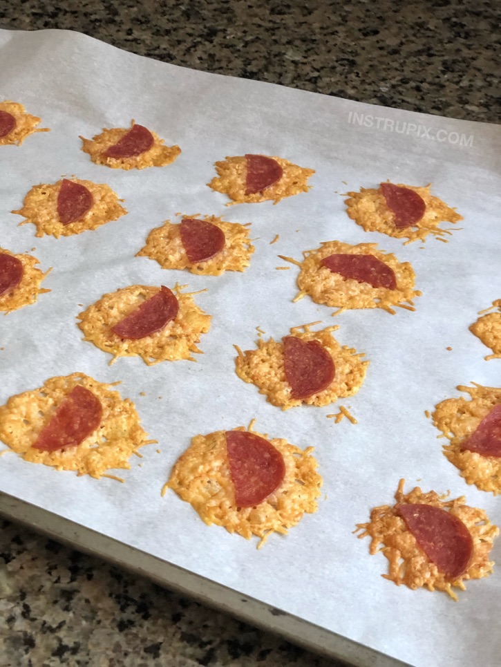 Keto Parmesan Pizza Crisps (the BEST on the go low carb snack idea!)