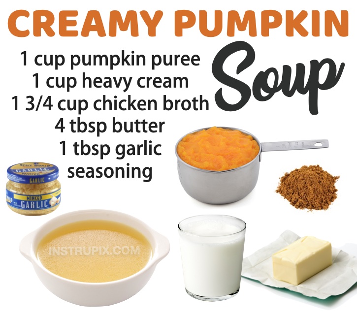 Quick and easy creamy keto pumpkin soup recipe! So simple to make with butter and heavy whipping cream. So comforting during the fall season when you want something warm and delicious to eat. 
