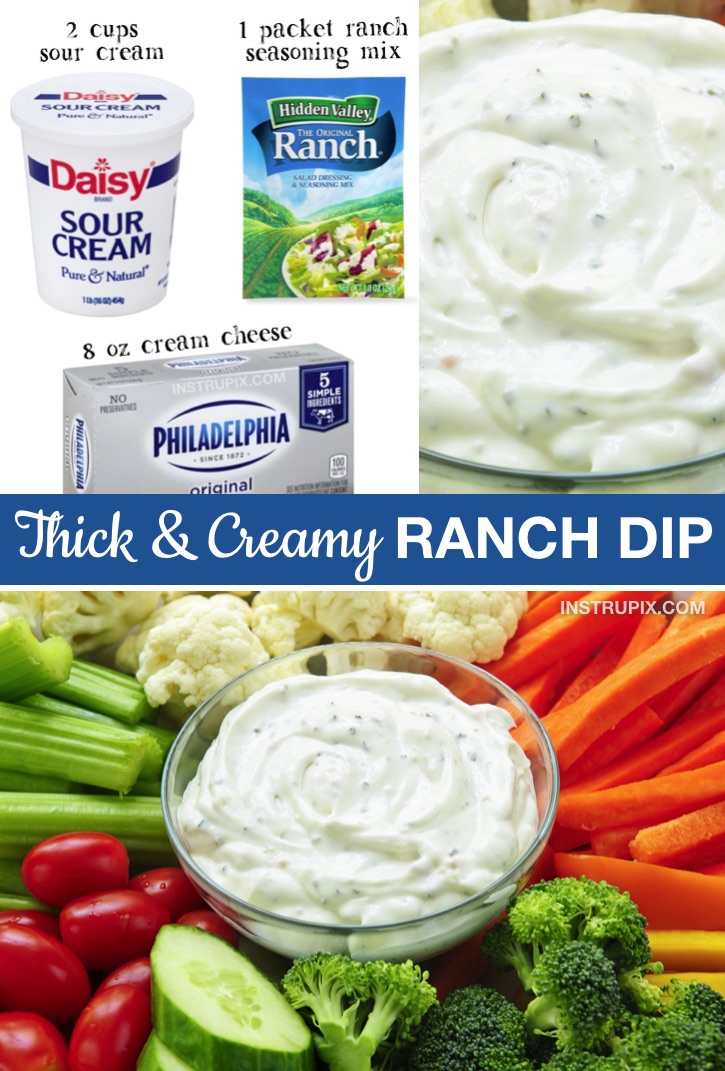Easy Thick Creamy Ranch Dip 3 Ingredients Instrupix