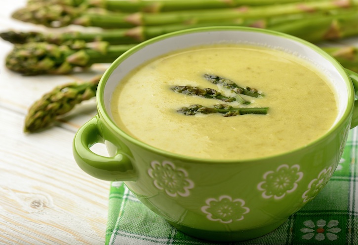 Keto Creamy Asparagus Soup With Parmesan