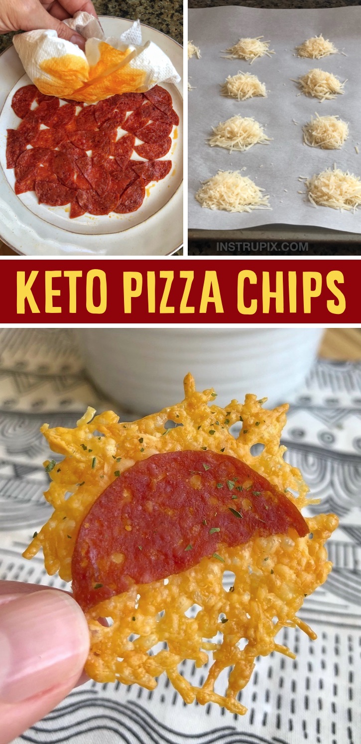 An easy on-the-go low carb snack idea! If you are following a low carb or ketogenic lifestyle, then you probably miss the crispy texture of chips. Good news! You can eat chips on a keto diet! Well, that's what I call them, but this easy snack is basically just piles of cheese baked until crispy. You can also top them with pepperoni, salami, jalapeno or seasoning. It's fun to experiment with them! These are so satisfying and completely crush your carb cravings.