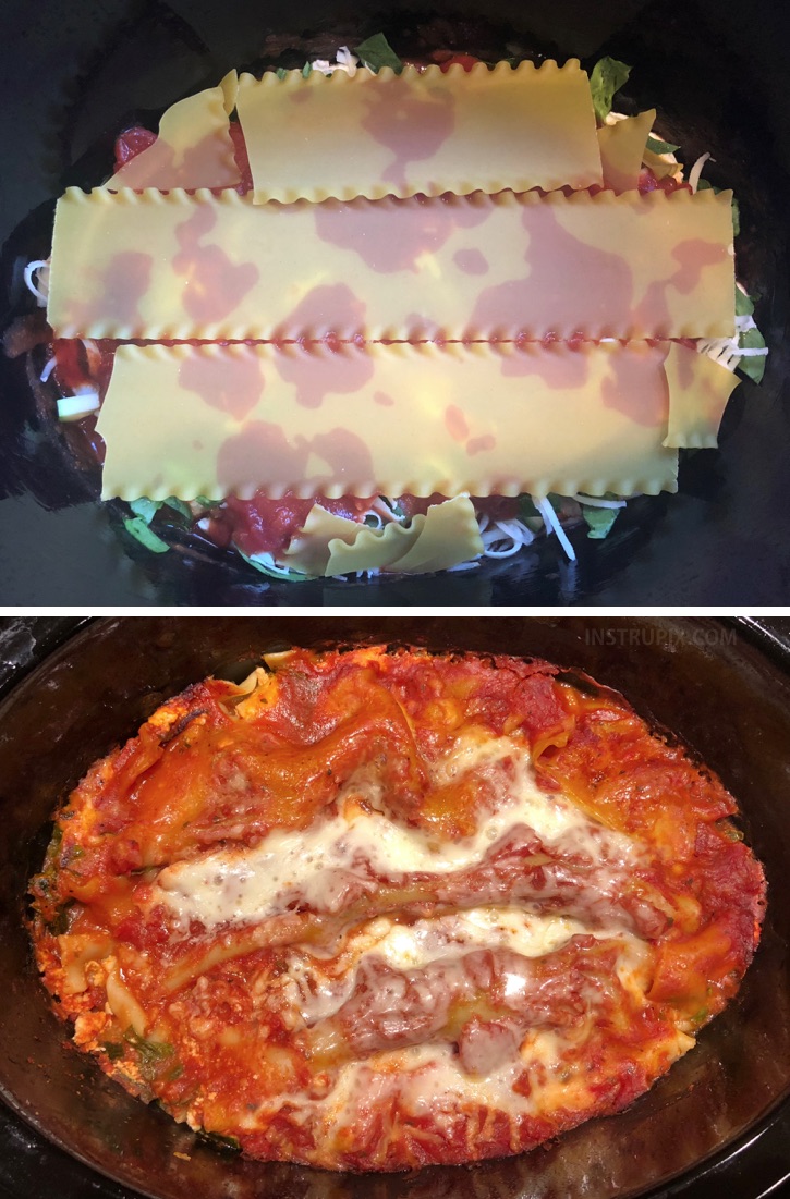 I LOVE this easy dinner recipe! My family begs for it.... simple and easy classic lasagna made in a crockpot! | Instrupix