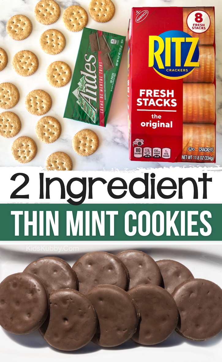 The best quick and easy homemade treats made with Ritz crackers. Kids especially love these simple thin mint cookies made with just a few ingredients.