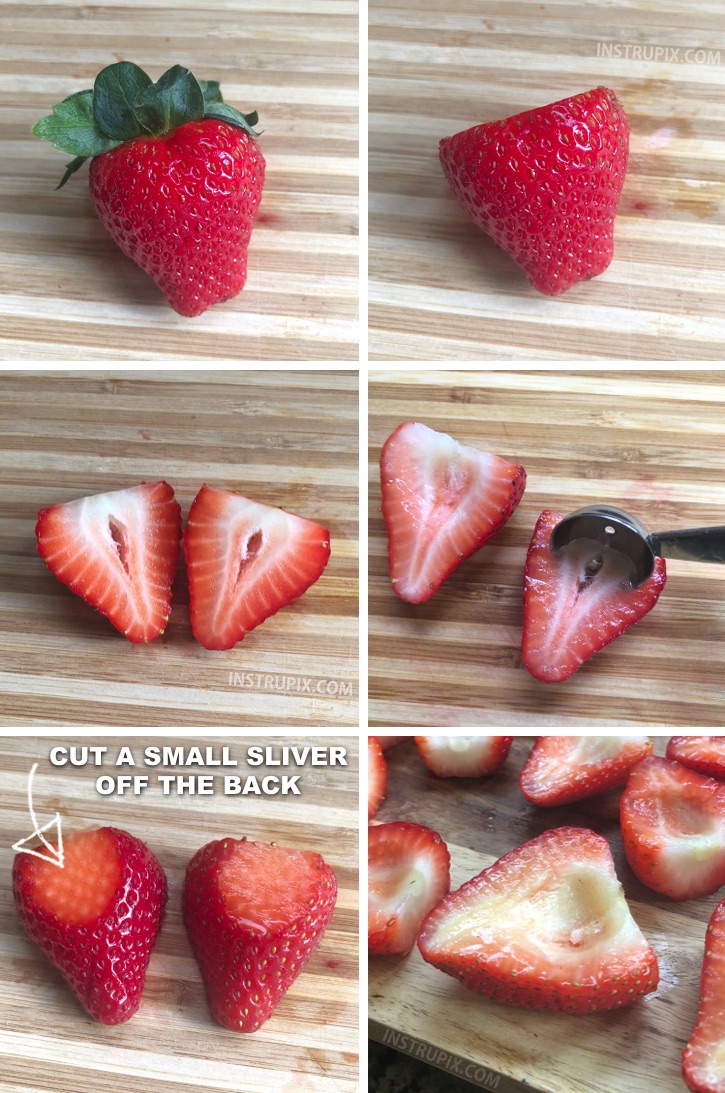 How To Make Deviled Strawberries - A fun and easy party food idea! Great for Valentine's Day #instrupix