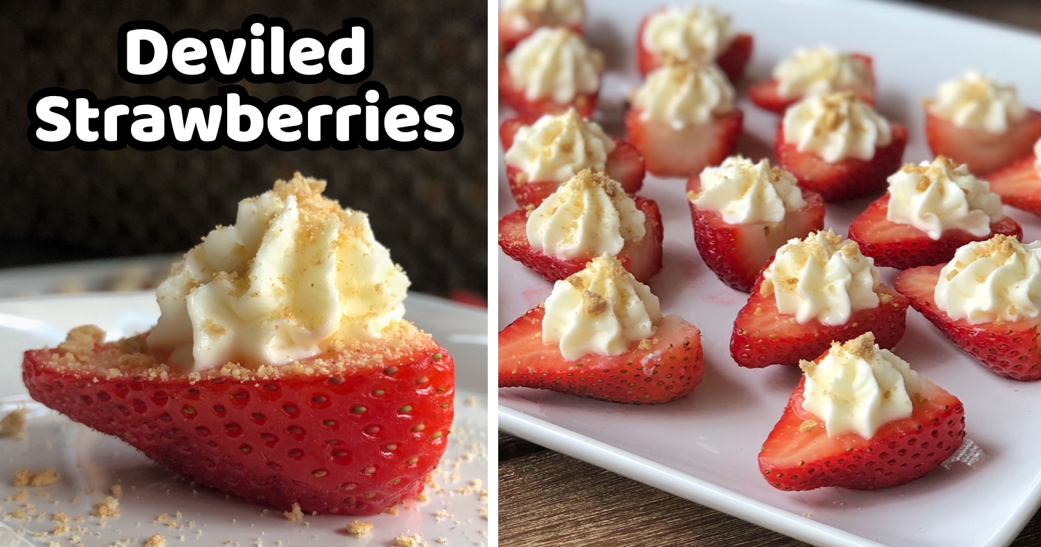 Deviled Strawberries (The BEST Party Food For A Crowd!)