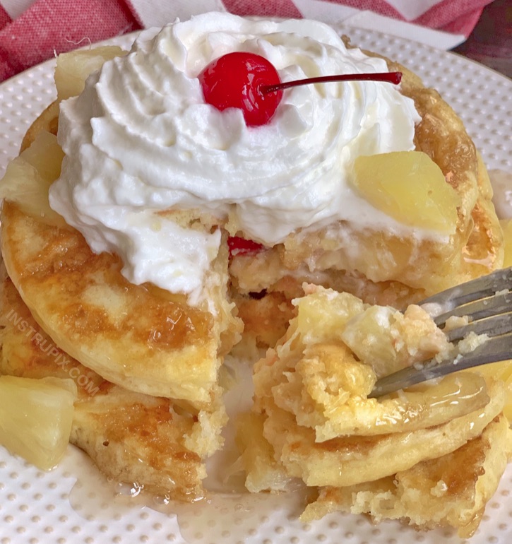 Pineapple Upside Down Pancakes Recipe (quick and easy to make!)