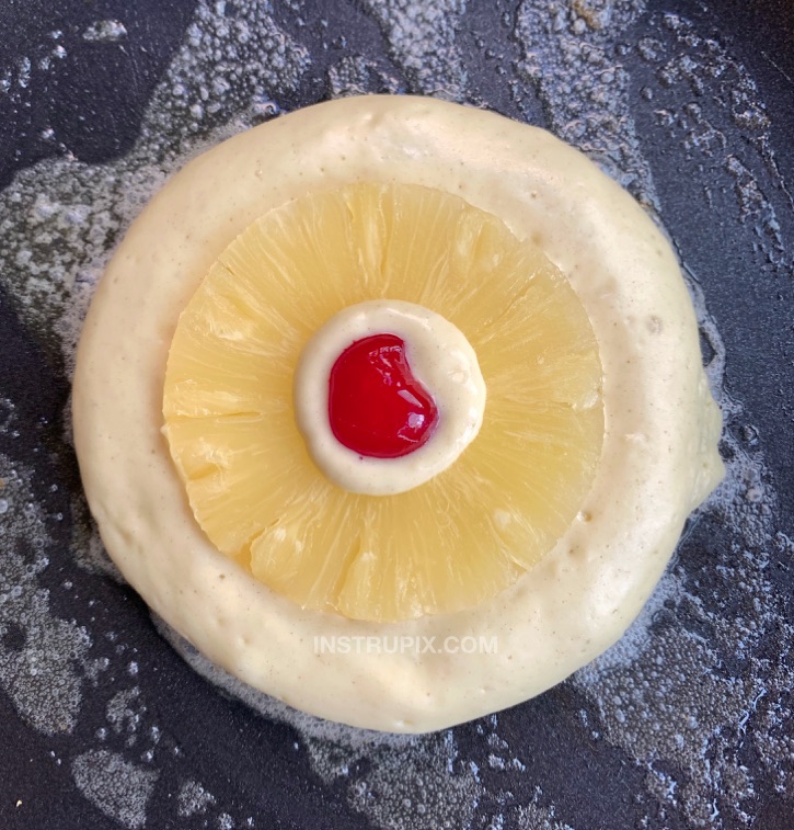 Delish! Easy Pineapple Upside Down Pancakes Recipe -- super fun to make with simple ingredients!