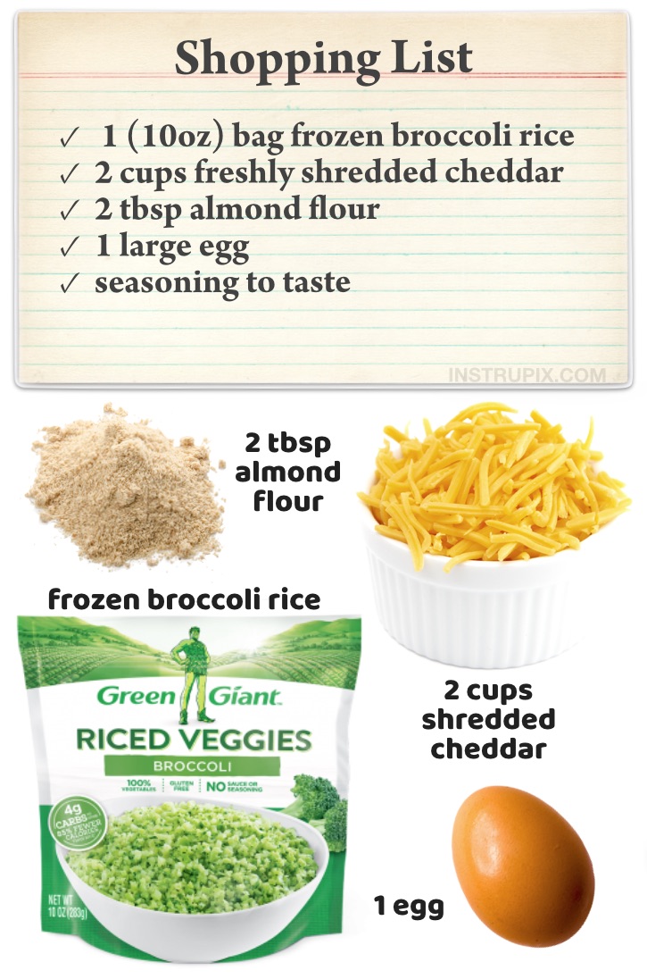 Quick And Easy Keto Snack Recipes (Healthy Low Carb Broccoli Cheese Rounds) Just like tots but flattened to make them extra crispy! This delicious low carb snack is really simple to make with just a few ingredients: frozen broccoli rice, cheddar cheese, almond flour and egg. Even my picky kids love this keto snack recipe! Filling enough to even be a meal.