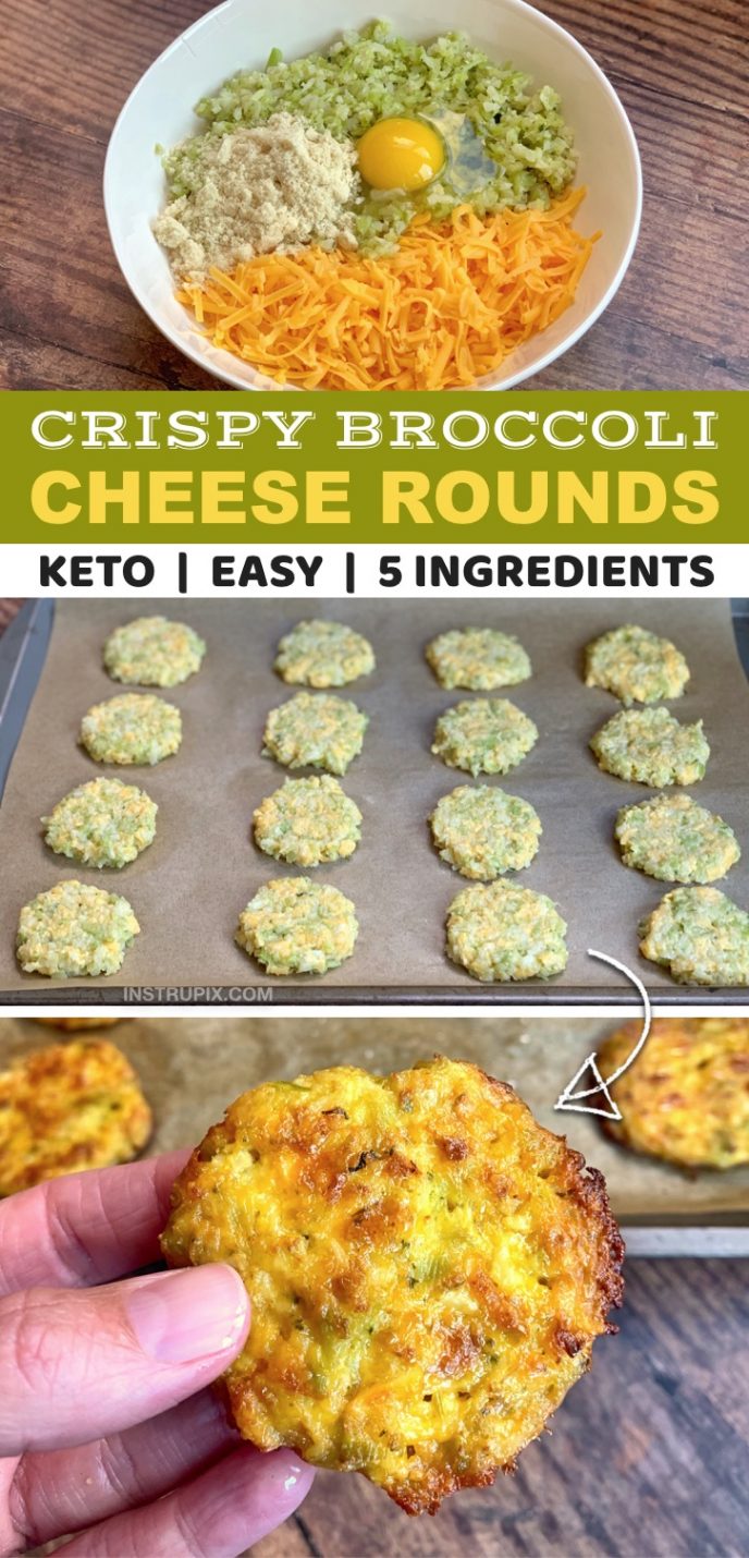 Low Carb Crispy Broccoli Cheese Rounds Instrupix