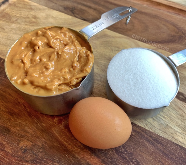 3 Ingredient Keto Peanut Butter Cookies - so quick and easy to make with simple ingredients!