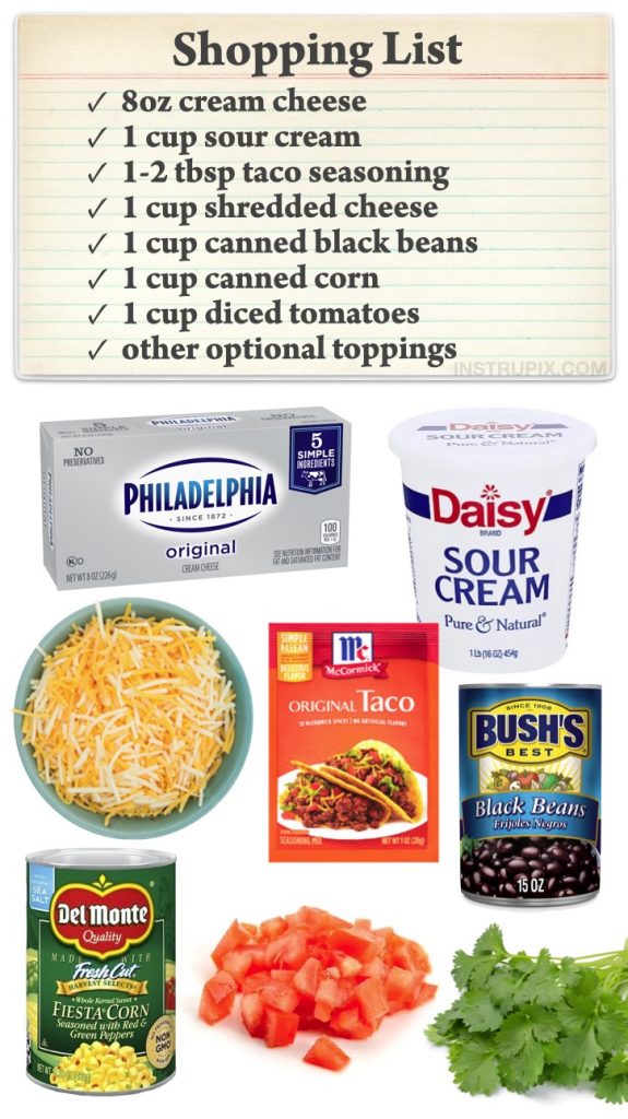 7 Layer Cream Cheese Taco Dip Easy Party Appetizer 7 Layer Cream Cheese Taco Dip Easy Party Appetizer