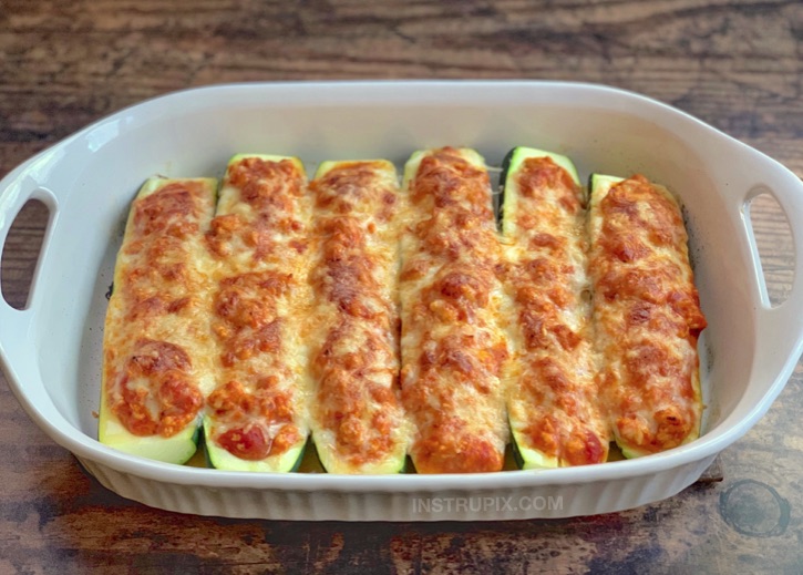 Keto Chicken Parmesan Zucchini Boats (Easy & Healthy!)-image