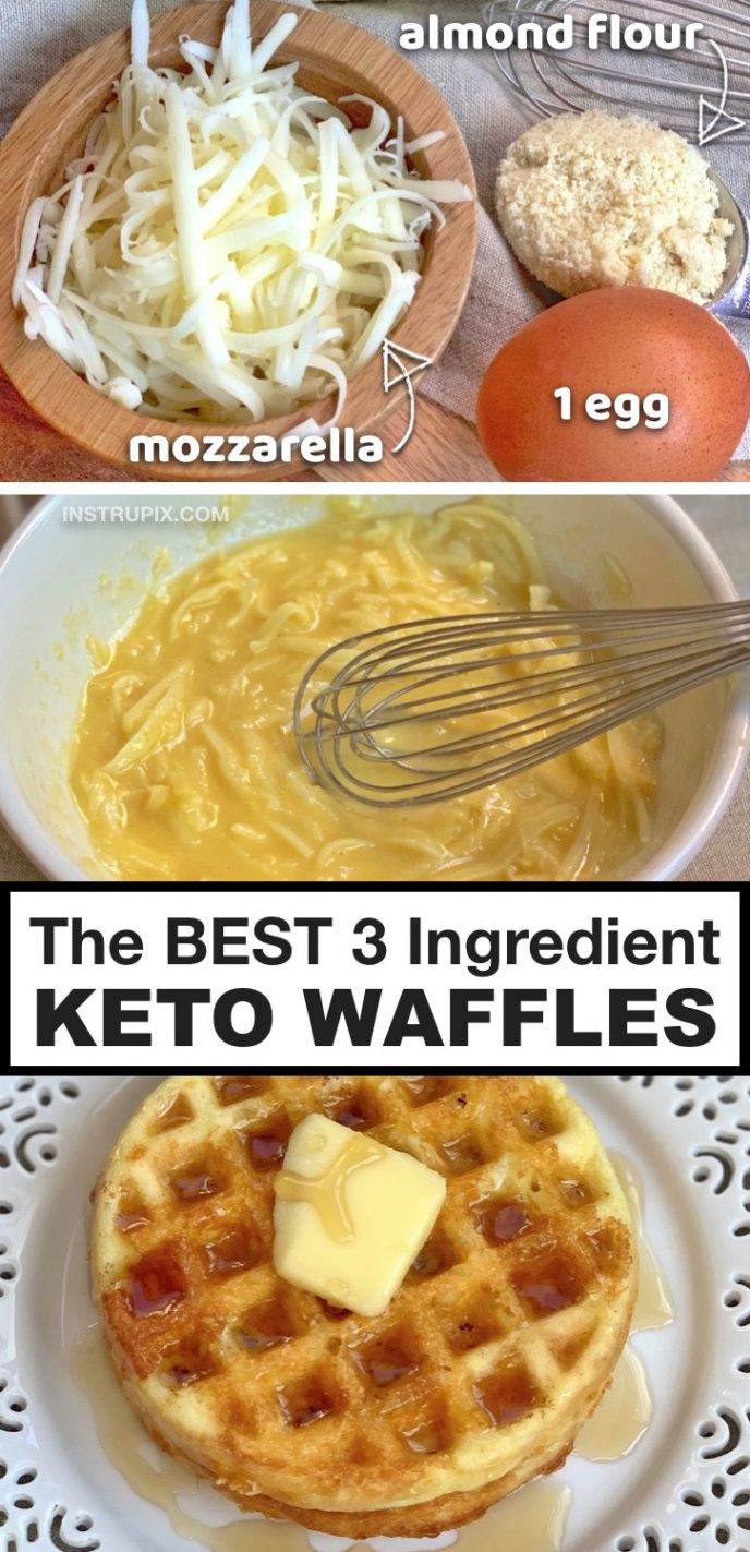 3 Ingredient Crispy Keto Breakfast Waffles