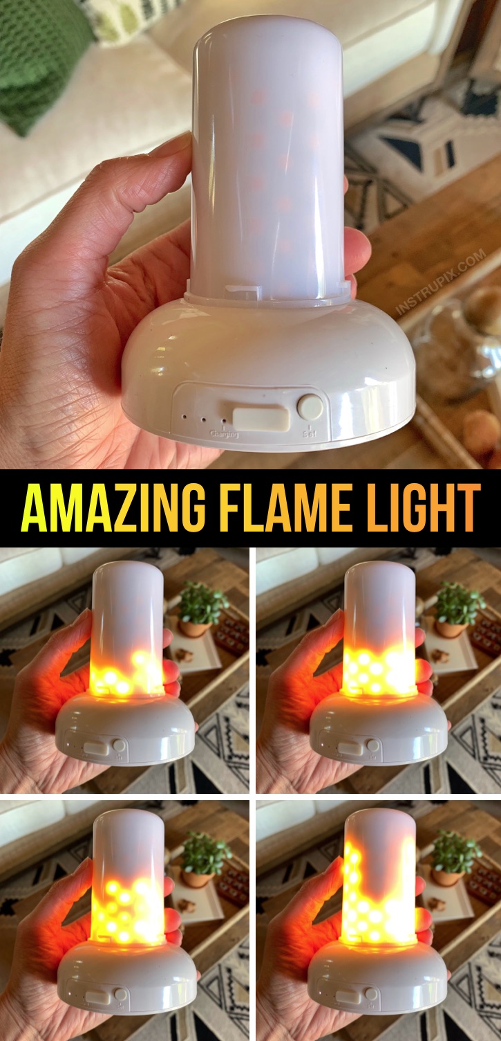 LED Flame Light -- looks just like a flame from a fire or candle! My favorite gift idea for the holidays. 