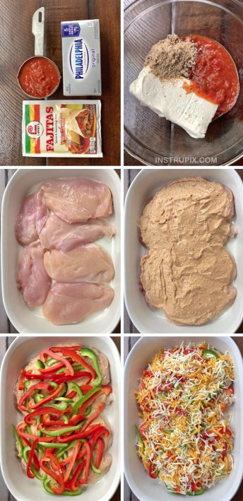 Cheesy Fajita Baked Chicken (Easy Dinner Recipe)
