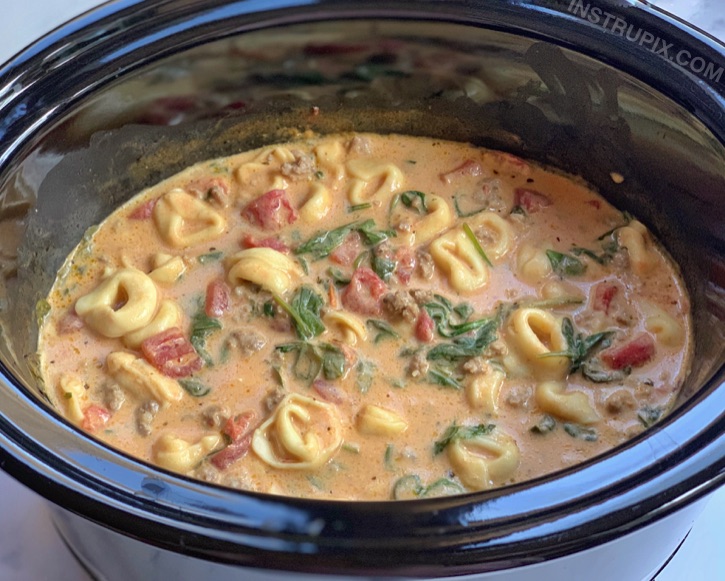 The BEST Tortellini Soup (Crockpot Recipe!)