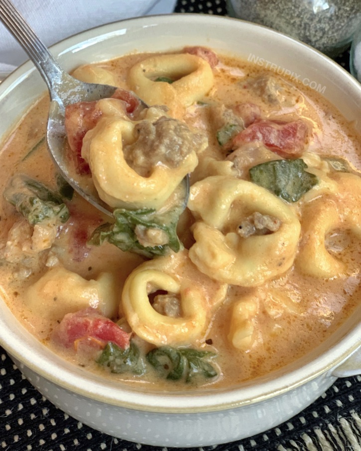Slow Cooker Tortellini & Sausage Soup (Super Creamy & Delish!) Instrupix