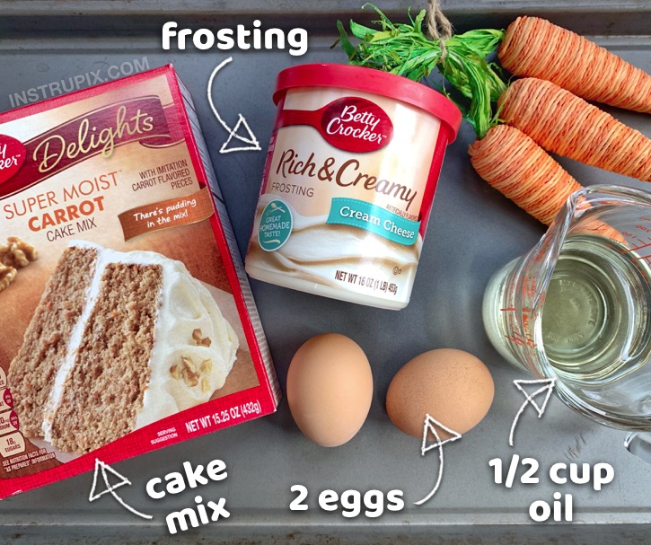 How to make easy carrot cake cookies with boxed cake mix.