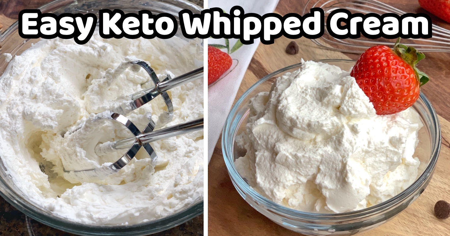 5 Minute Keto Whipped Cream Recipe (3 Ingredients)