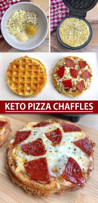Mini Keto Pizzas Made in a Mini Waffle Maker!