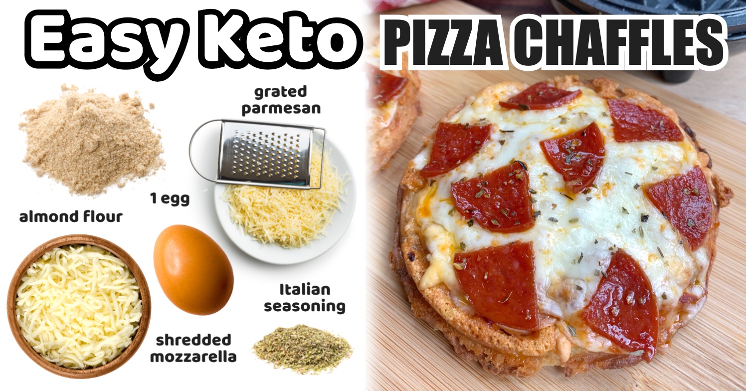 6 Minute Keto Pizza Chaffle Recipe - Ketofocus