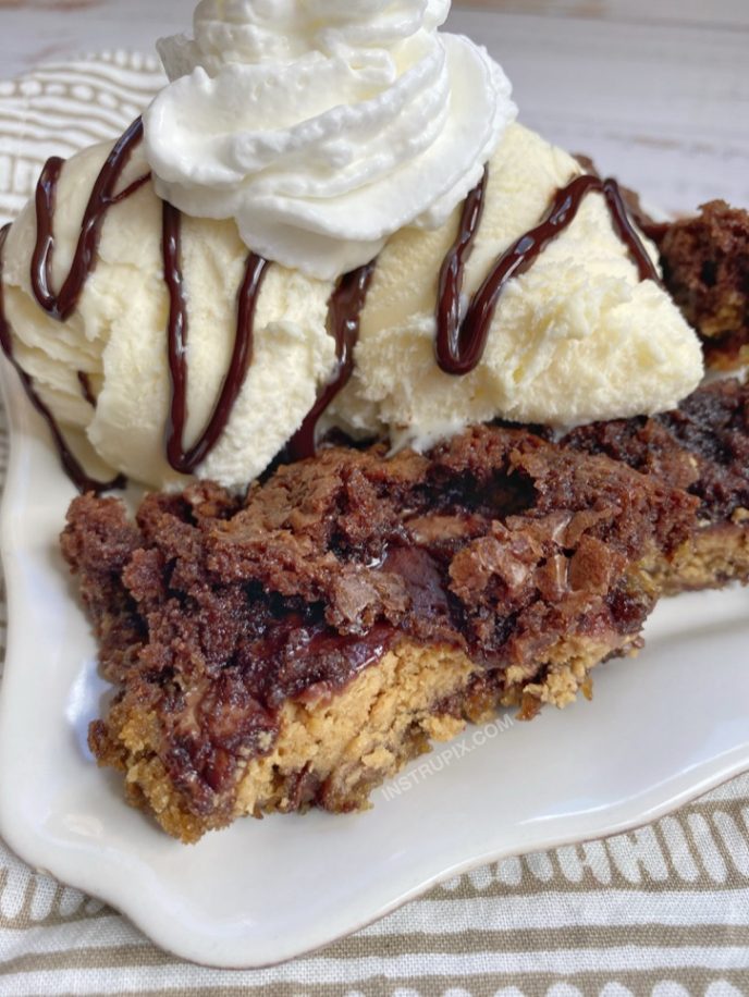 The BEST dessert, ever! Peanut Butter Cup Stuffed Cookie Brownies