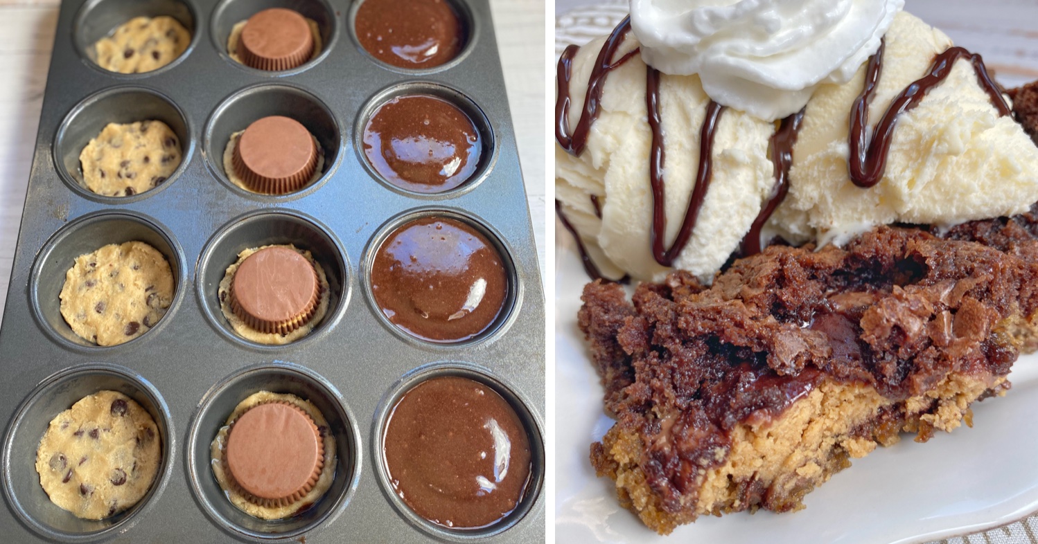Mini Peanut Butter Cup Brownies – Broken Oven Baking