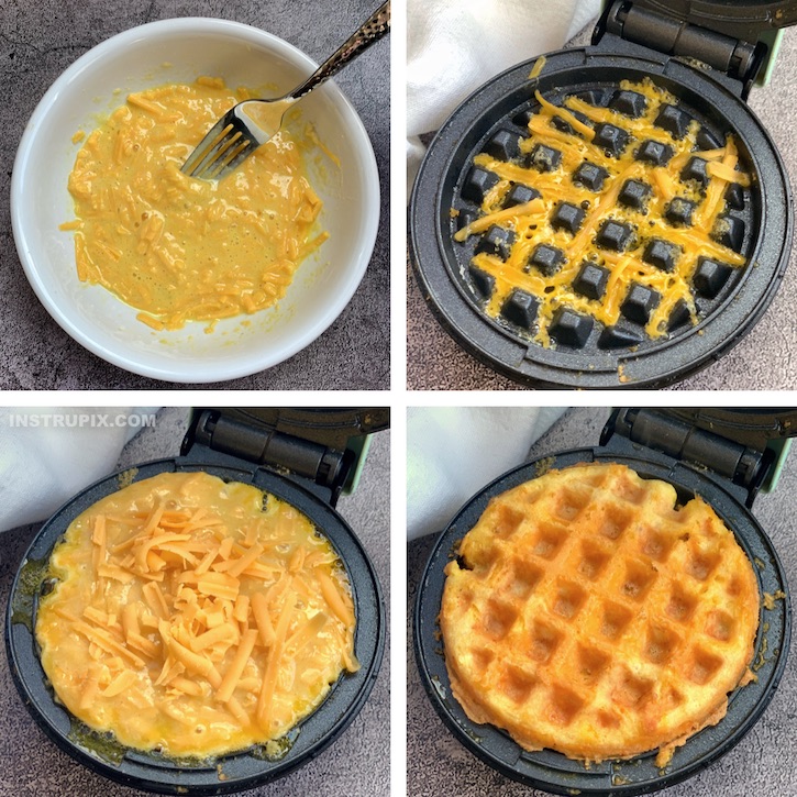 Crispy Keto Cheddar Chaffles (Made with Almond Flour)