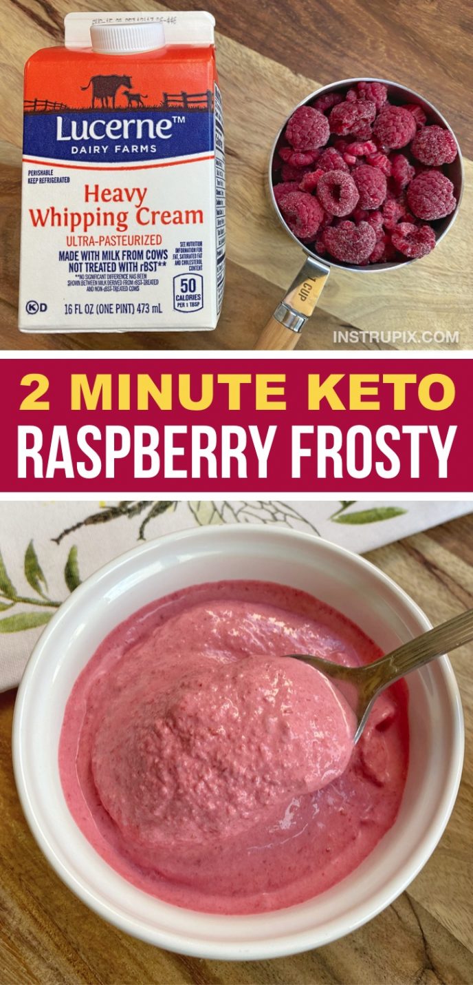 3 Ingredient Keto Frosty Dessert Recipe (Quick, Easy, No Bake & Low Carb)