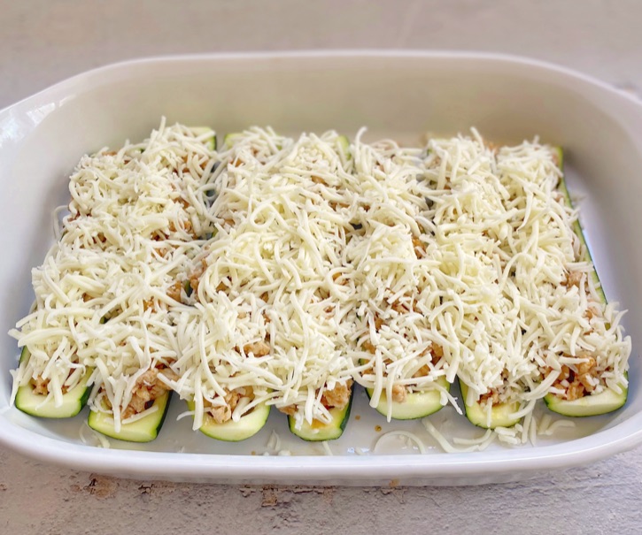 Cheesy Chicken Zucchini Boats Recipe