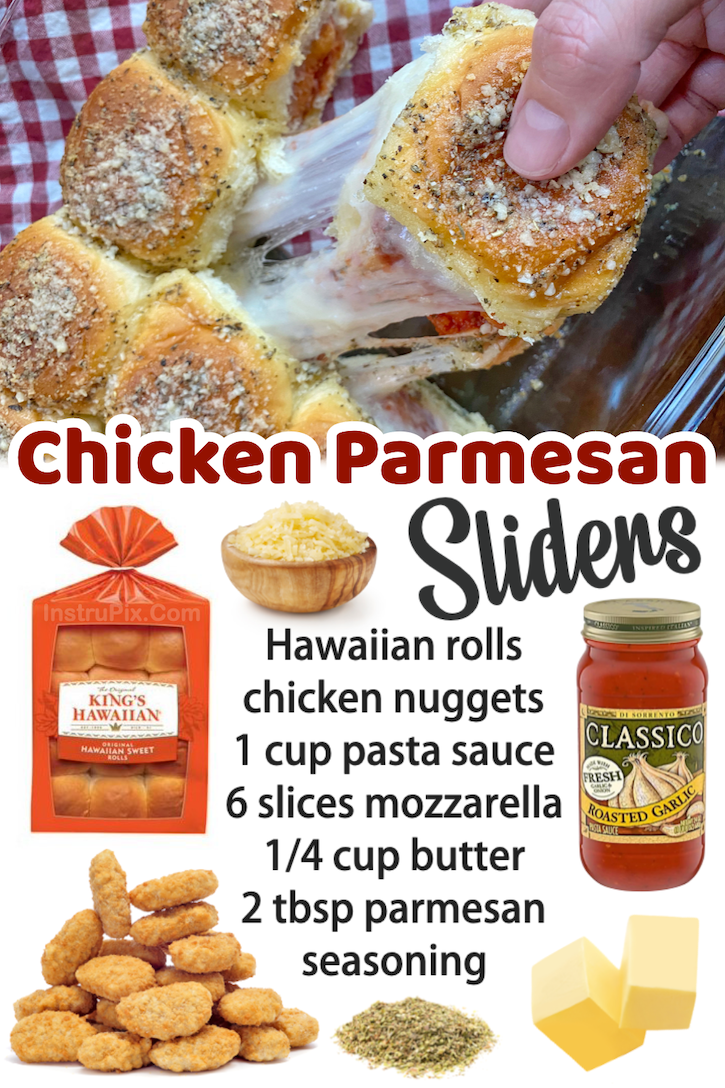 Are you looking for easy meals to make? These Chicken Parmesan Sliders are a hit with my kids! They are simple and cheap to make with just a few ingredients including frozen chicken nuggets and Hawaiian Rolls. We make this often on busy school nights, for sleepovers, or anytime my kids have friends over. If you have picky eaters to feed, you've got to try this quick and easy recipe!