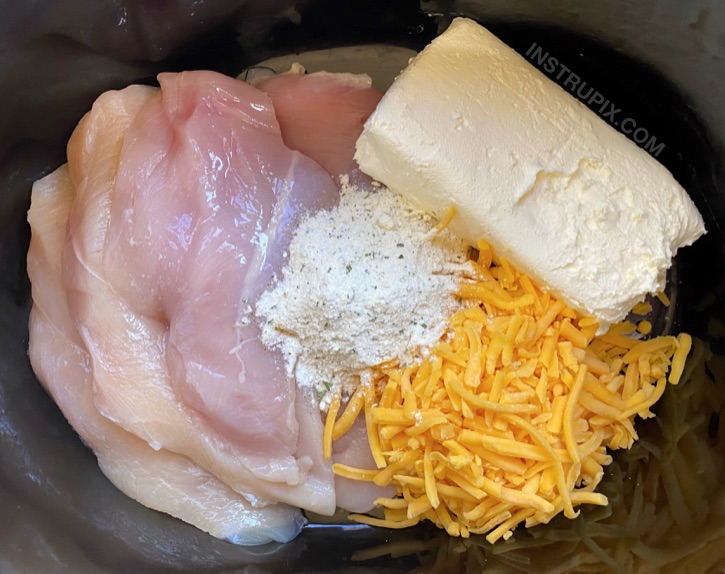 Slow Cooker Cream Cheese Chicken with Bacon and Ranch