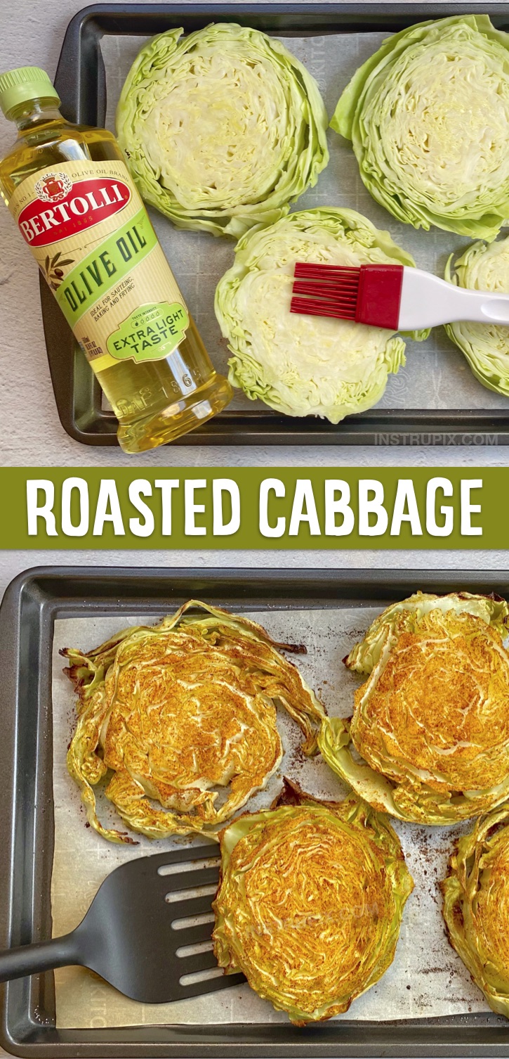 Oven Roasted Cabbage Steaks (Easy, Healthy & Low Carb)
