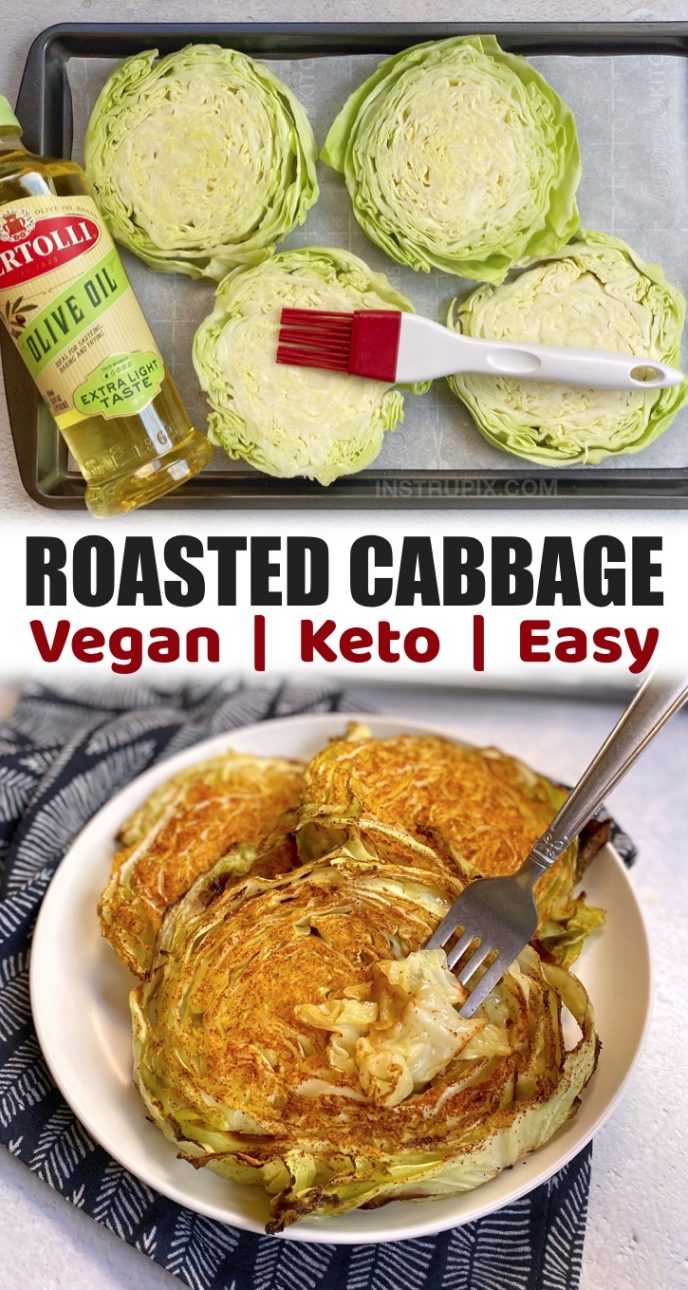 Oven Roasted Cabbage Steaks (Easy, Healthy & Low Carb)