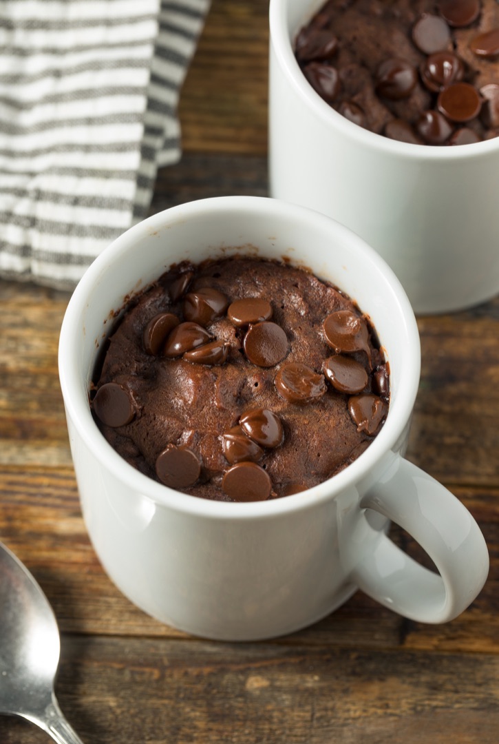 Easy Keto Chocolate Mug Cake | Easy to make in your microwave! This almond flour dessert is the perfect serving for one.